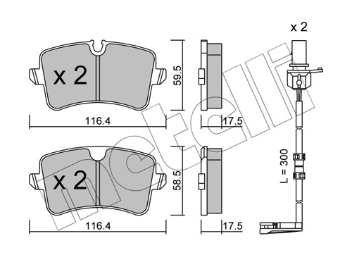 Placute frana METELLI 22-0955-1K