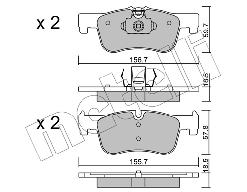 Placute frana METELLI 22-0959-0