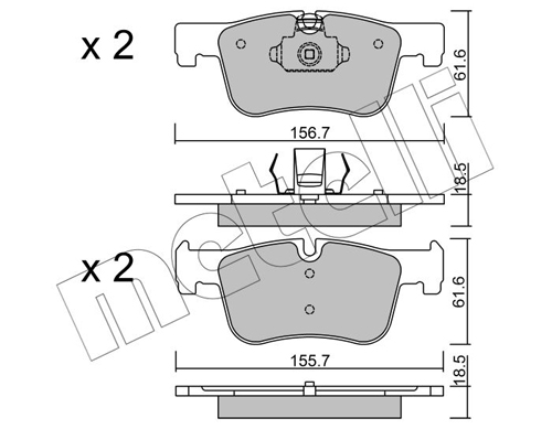 Placute frana METELLI 22-0960-0