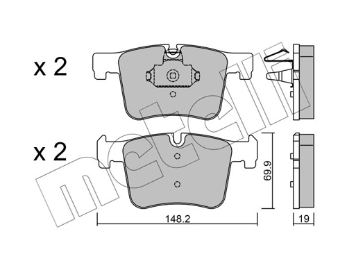 Placute frana METELLI 22-0961-0