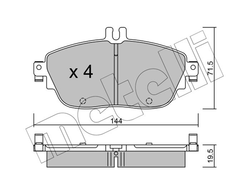 Placute frana METELLI 22-0965-0