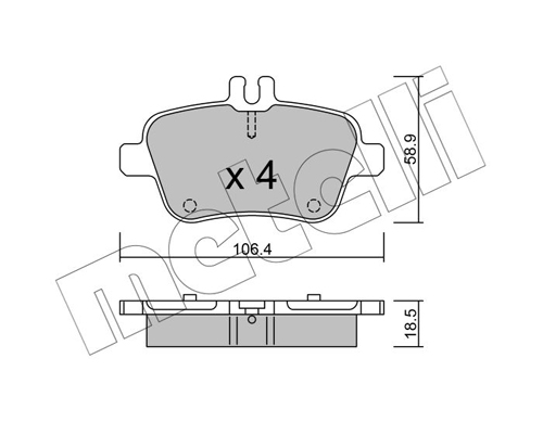 Placute frana METELLI 22-0966-0