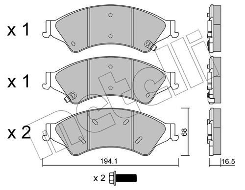Placute frana METELLI 22-0971-0