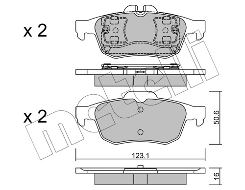 Placute frana METELLI 22-0974-0