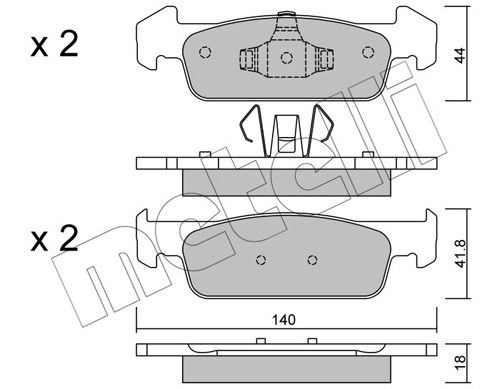 Placute frana METELLI 22-0975-1