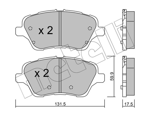 Placute frana METELLI 22-0976-0
