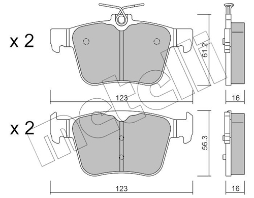 Placute frana METELLI 22-0981-0