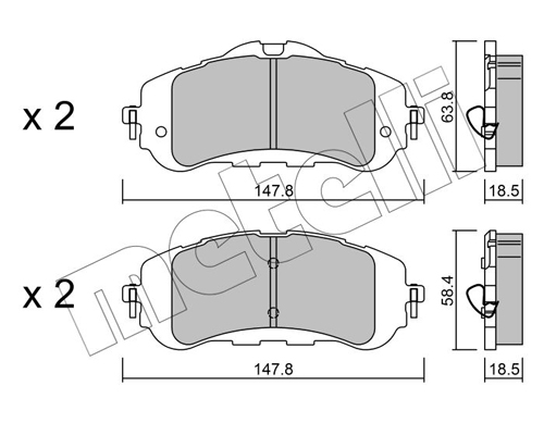 Placute frana METELLI 22-0983-0