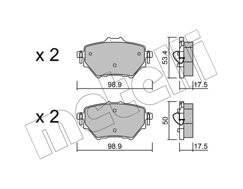 Placute frana METELLI 22-0987-0