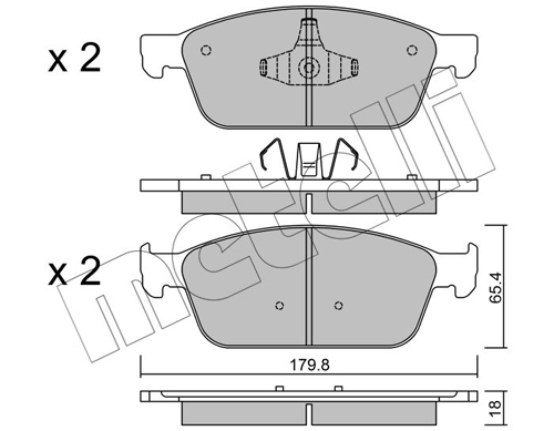 Placute frana METELLI 22-0989-0