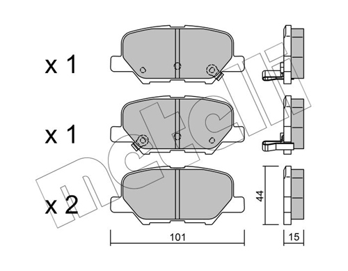 Placute frana METELLI 22-0995-0