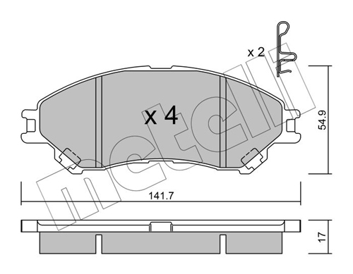 Placute frana METELLI 22-0996-0