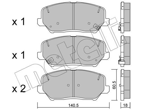 Placute frana METELLI 22-0997-0