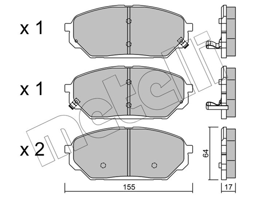 Placute frana METELLI 22-0999-0