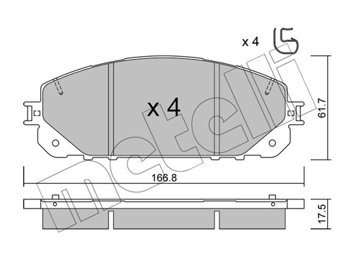 Placute frana METELLI 22-1000-0