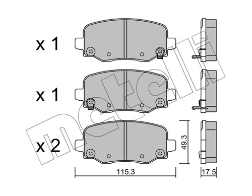 Placute frana METELLI 22-1002-1