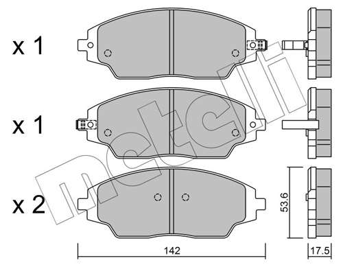 Placute frana METELLI 22-1008-0