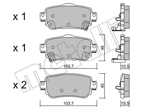 Placute frana METELLI 22-1011-0