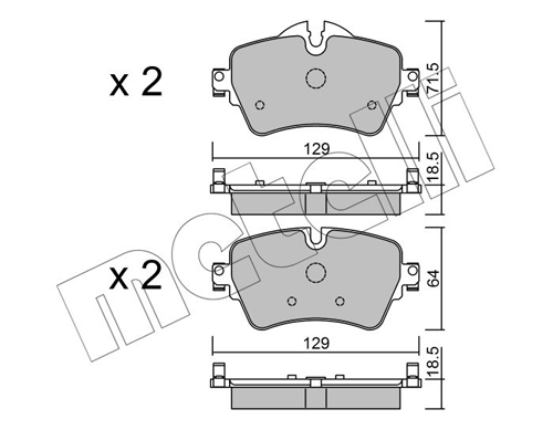 Placute frana METELLI 22-1013-0