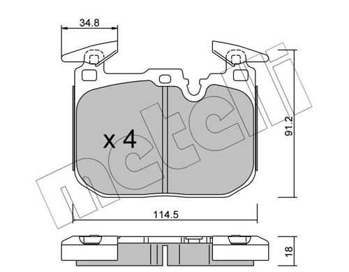 Placute frana METELLI 22-1015-1