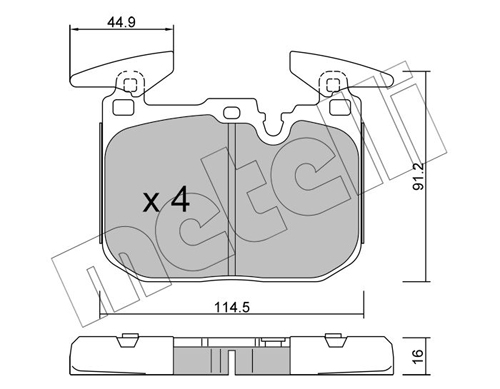 Placute frana METELLI 22-1015-3