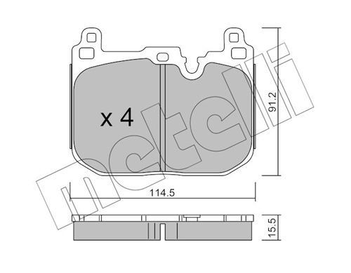 Placute frana METELLI 22-1015-4