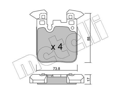 Placute frana METELLI 22-1016-0