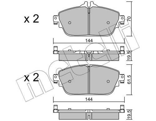 Placute frana METELLI 22-1017-0