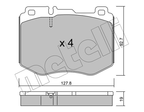 Placute frana METELLI 22-1019-0