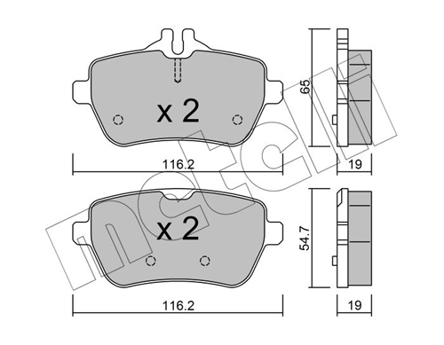 Placute frana METELLI 22-1022-0