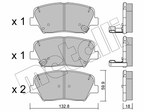 Placute frana METELLI 22-1026-0