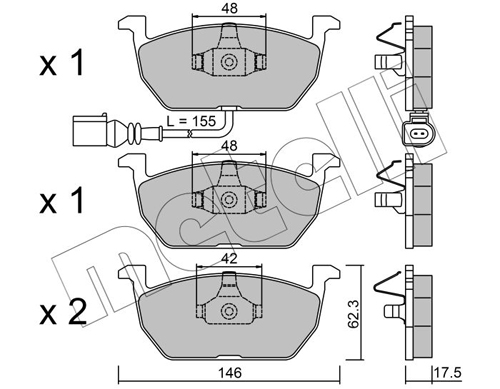 Placute frana METELLI 22-1028-0