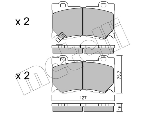 Placute frana METELLI 22-1029-0