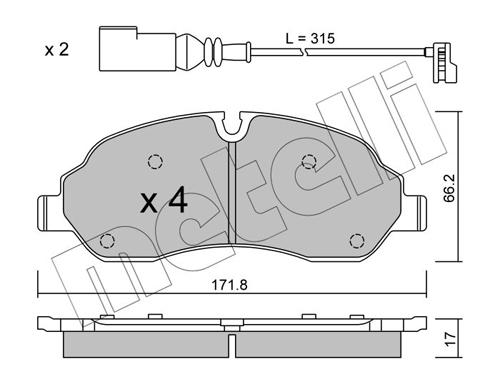 Placute frana METELLI 22-1032-0