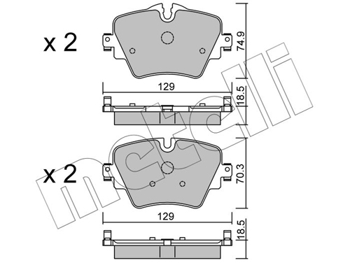 Placute frana METELLI 22-1037-0