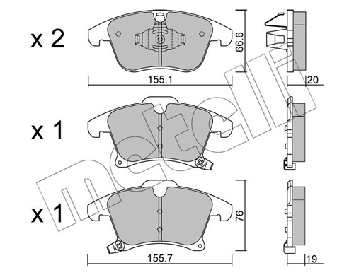 Placute frana METELLI 22-1039-0