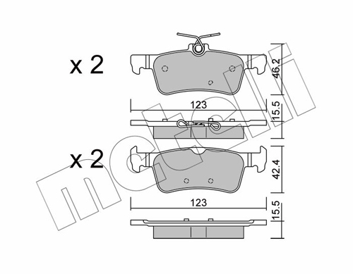 Placute frana METELLI 22-1042-0