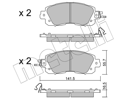 Placute frana METELLI 22-1080-0