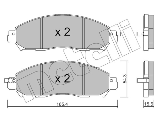 Placute frana METELLI 22-1081-1