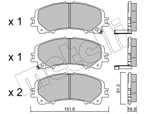 Placute frana METELLI 22-1082-0