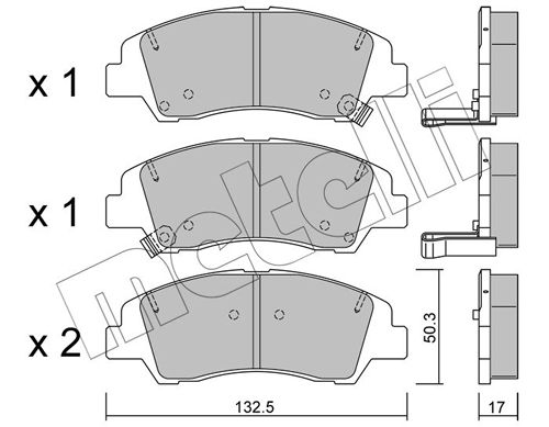 Placute frana METELLI 22-1091-0