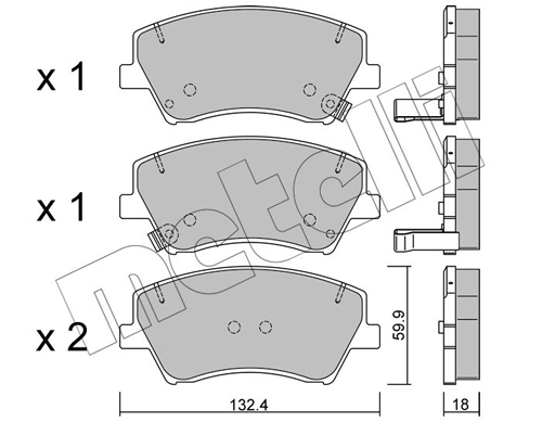 Placute frana METELLI 22-1092-0