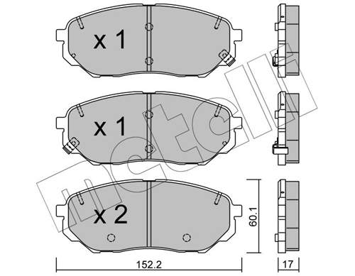 Placute frana METELLI 22-1096-0