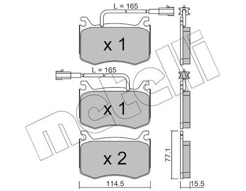 Placute frana METELLI 22-1099-0