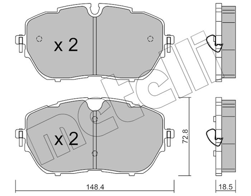 Placute frana METELLI 22-1105-0