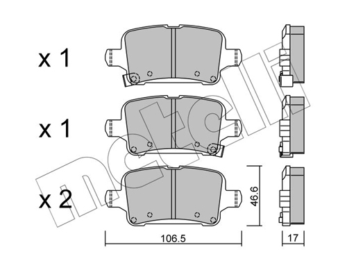 Placute frana METELLI 22-1116-0