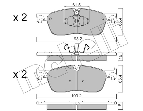 Placute frana METELLI 22-1123-0