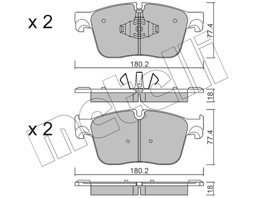 Placute frana METELLI 22-1124-0