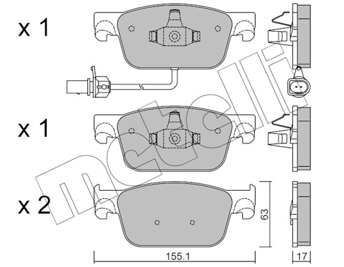 Placute frana METELLI 22-1125-0