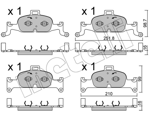 Placute frana METELLI 22-1126-0
